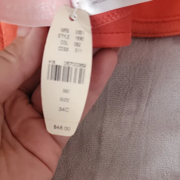 Victoria's Secret Vibrant Coral and Red Bra 32C - Picture 5 of 8